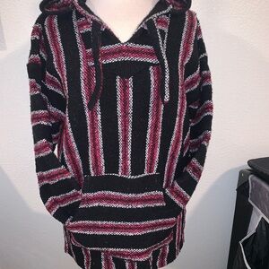 LOWER PRICE 🌟 Baja Hippie Hoodie- Black & Pink